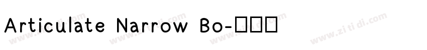 Articulate Narrow Bo字体转换
